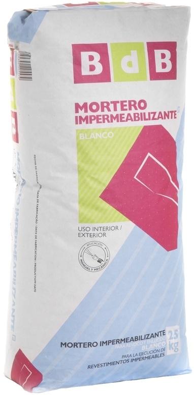 BdB Mortero Impermeabilizante Blanco 25 Kg